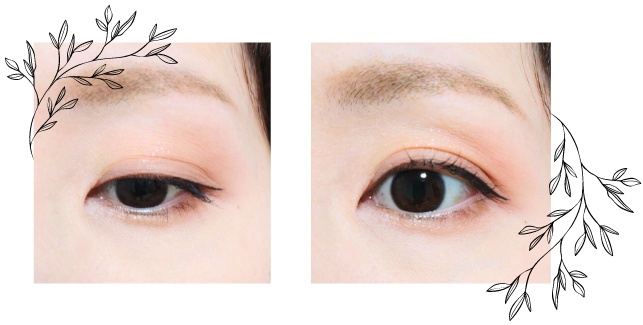 セザンヌ「ビタートーンアイシャドウ02-ドライローズ」実際メイクしたところ